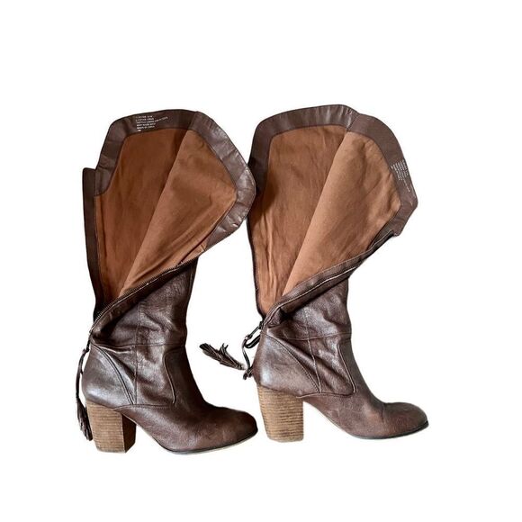 STEVE MADDEN Turnerr Brown Leather High Heeled Boot size 8.5 - Picture 13 of 15